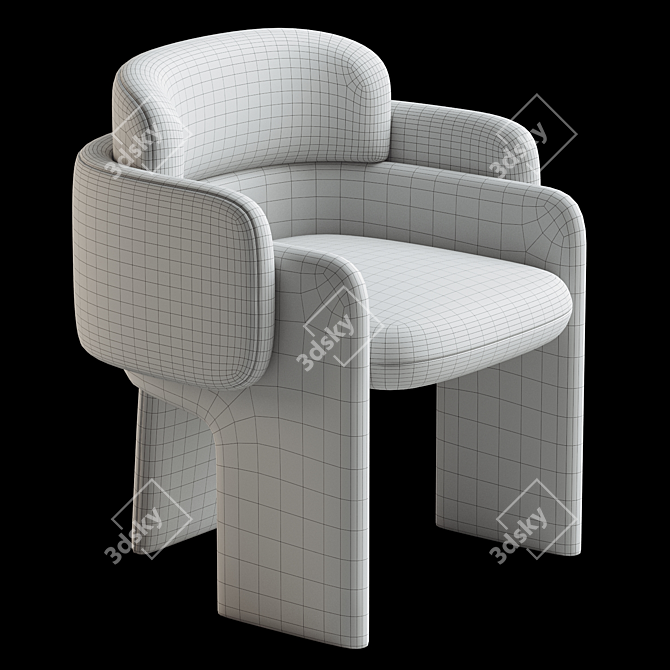 Sleek Quartet Chair Design 3D model image 4