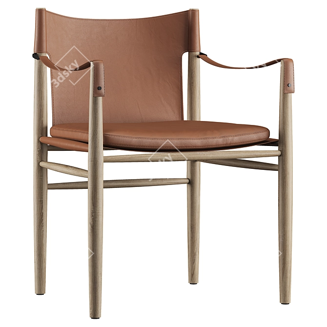 Sleek Logan Saddle Chair 2015 3D model image 1