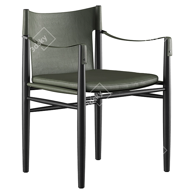 Sleek Logan Saddle Chair 2015 3D model image 2