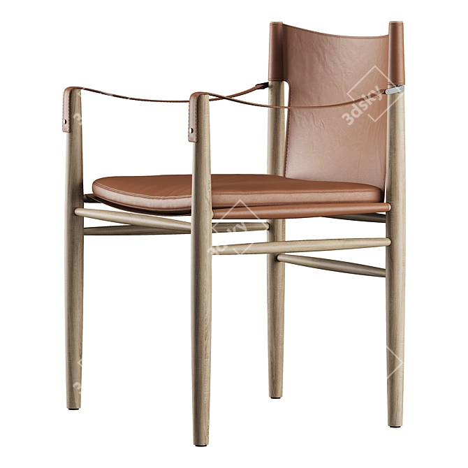 Sleek Logan Saddle Chair 2015 3D model image 3