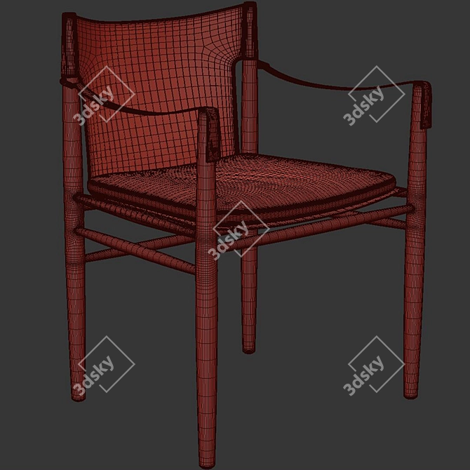 Sleek Logan Saddle Chair 2015 3D model image 4