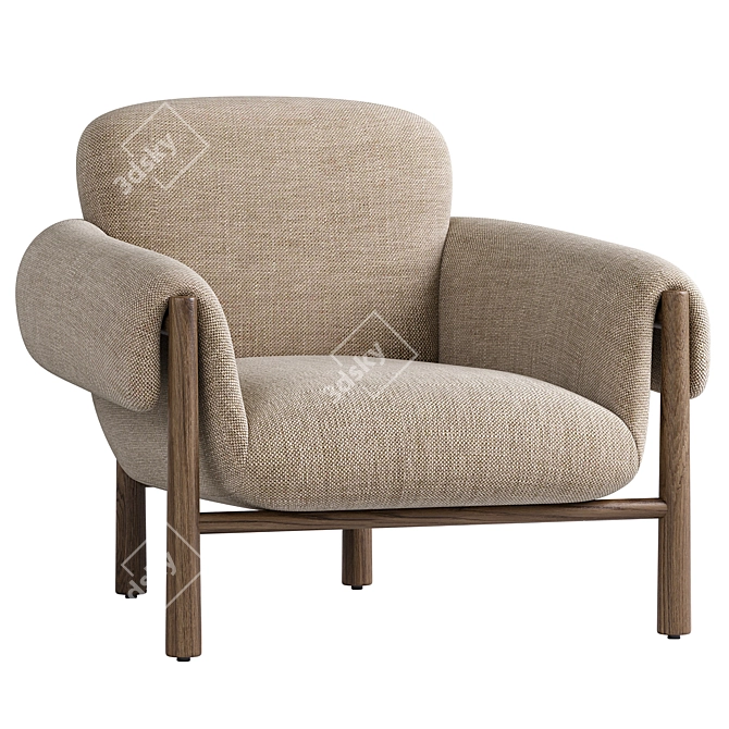 Modern Accent Seating: Olia Chair 3D model image 1