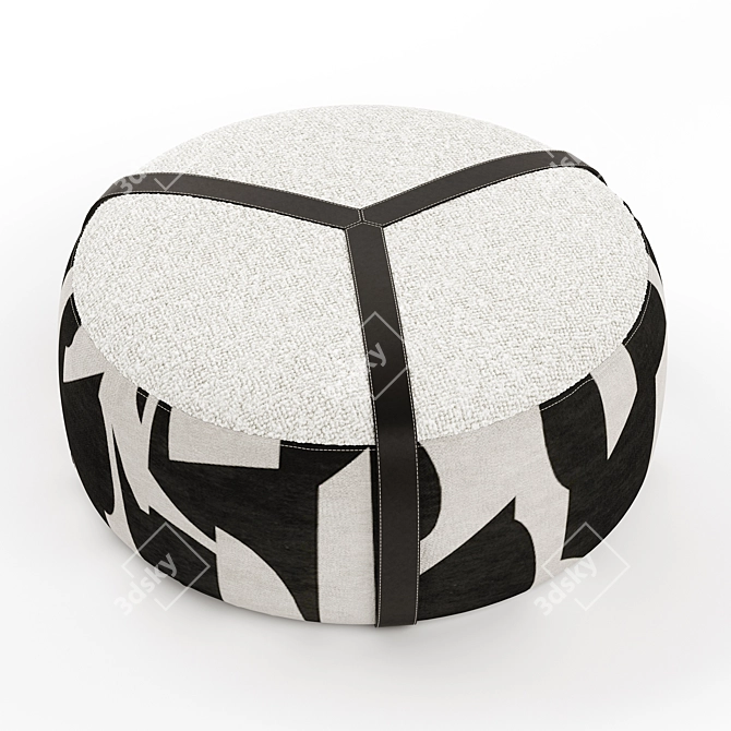 Contemporary Brooklyn Pouf Design 3D model image 6