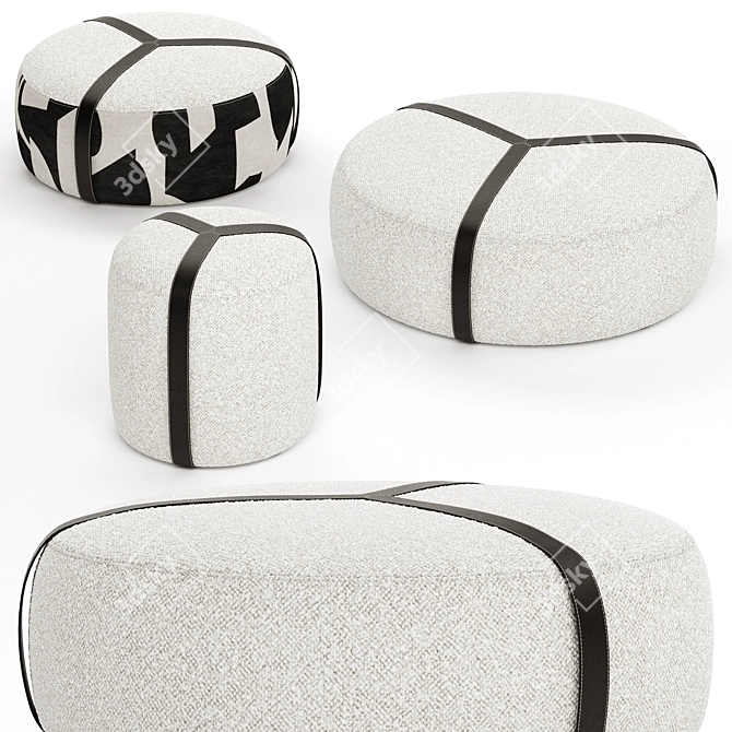 Contemporary Brooklyn Pouf Design 3D model image 7