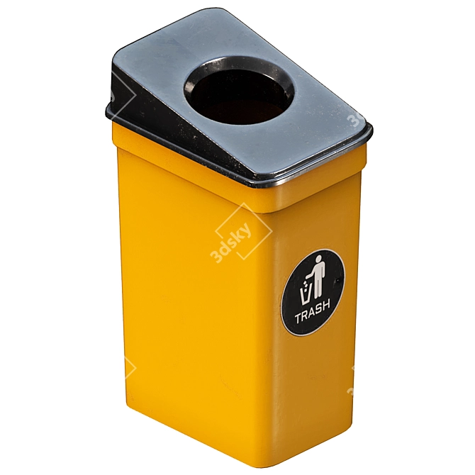 Modern Trash Bin 4K Texture 3D model image 6