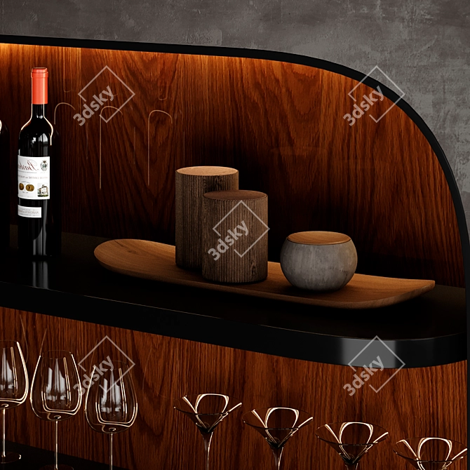 Modern Wine Rack Storage Solution 3D model image 4