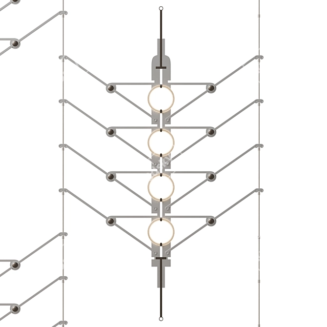 Modern Modular Lighting Fixture 3D model image 4
