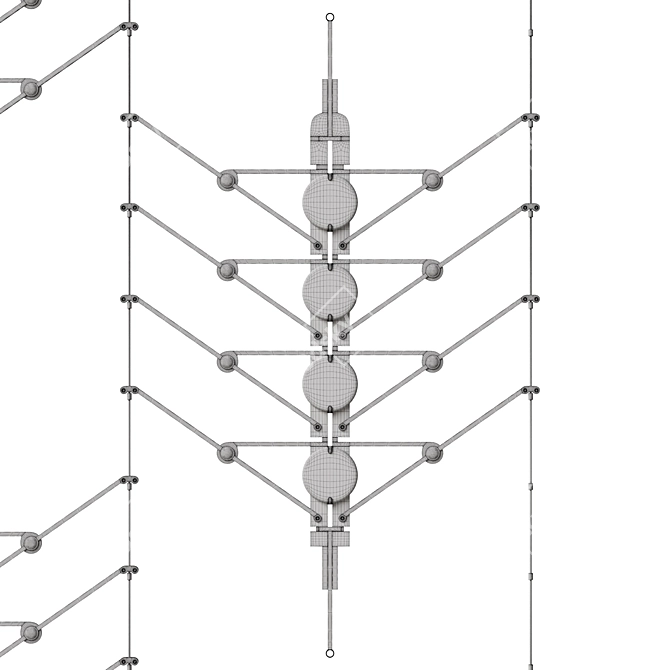 Modern Modular Lighting Fixture 3D model image 5