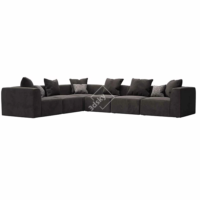 Scandinavian Designs Modular Sectional Sofa 3D model image 2