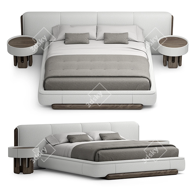 Luxury Bed by Luzaro_FACTORY 3D model image 3