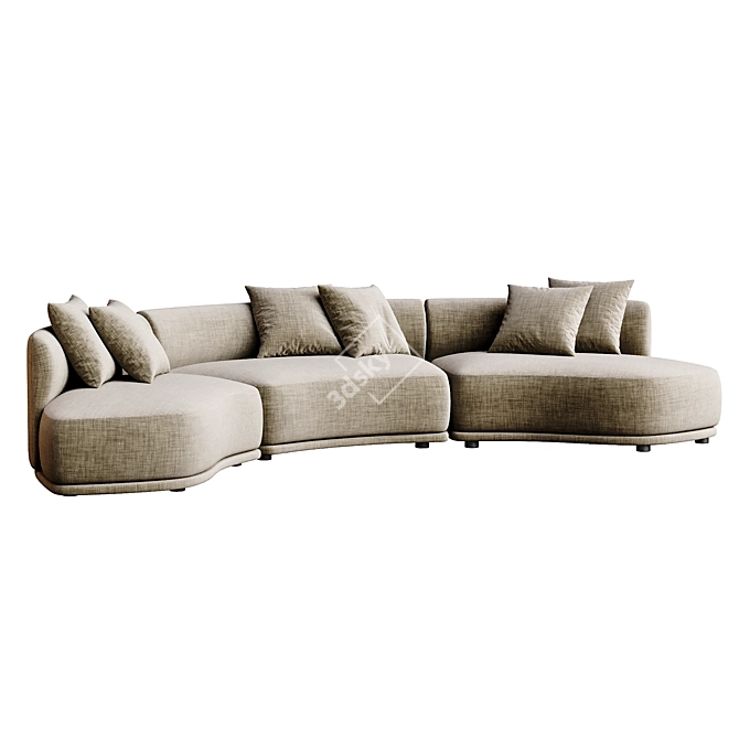 Modern Elegance: Olivia Sofa 2017 3D model image 2