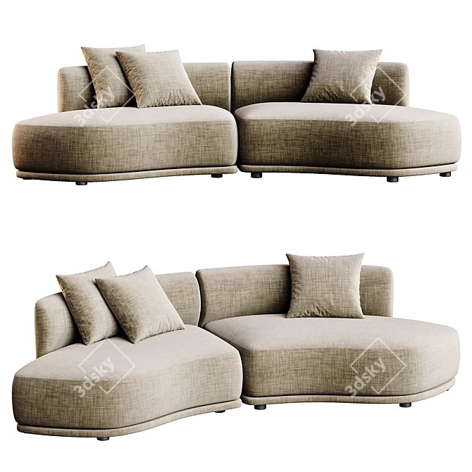 Modern Chic Olivia Sofa Design 3D model image 2