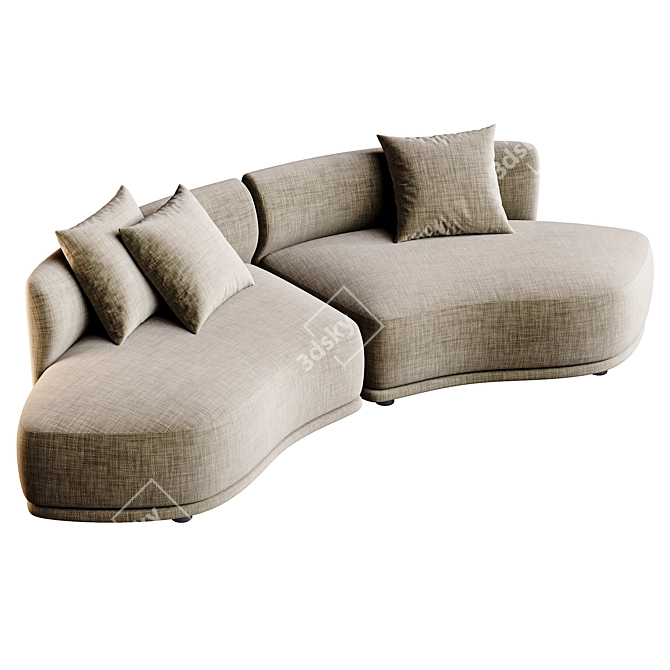 Modern Chic Olivia Sofa Design 3D model image 3