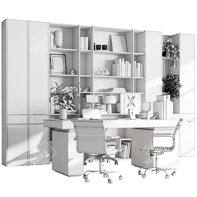 Executive Office Desk "Boss 46 3D model image 7