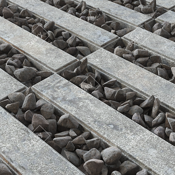 Polygon Stone Decor Set 3D model image 2