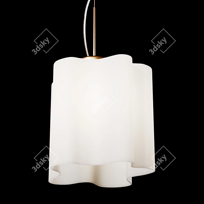 Modern Golden Glass Chandelier Nubi 3D model image 3