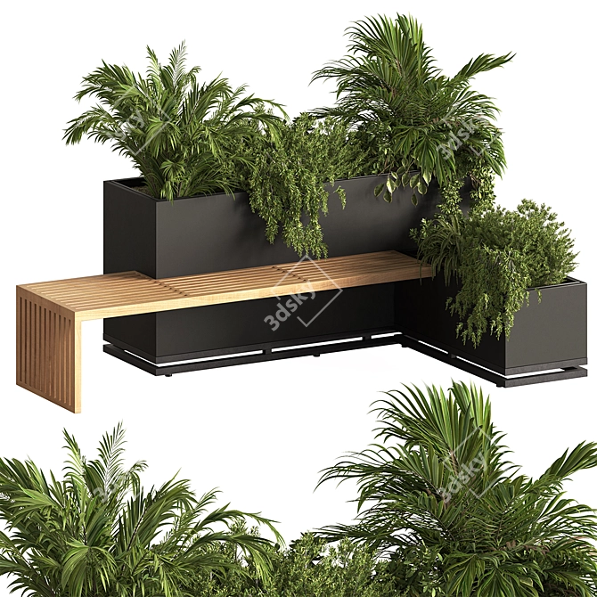 Urban Oasis Plant Bench 3D model image 1