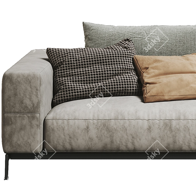 Modern Flexform 2-Seater Sofa Set 3D model image 4