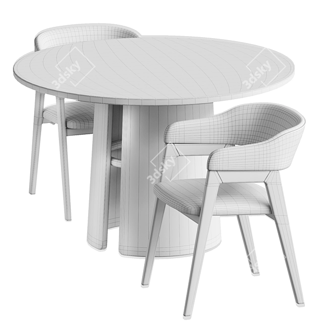 Customizable Chelsea Chair and Laura Table 3D model image 10