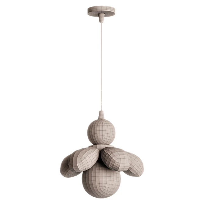 Maru Flower Pendant Lamp 3D-ready 3D model image 2