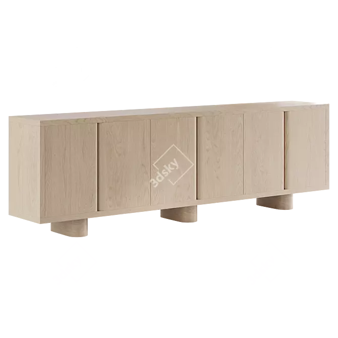 Elegant Thalia Sideboard: Dovetail Design 3D model image 2