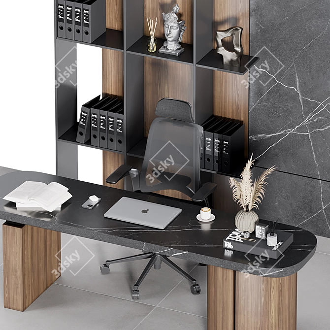 Executive Comfort Collection: Boss Desk 3D model image 3