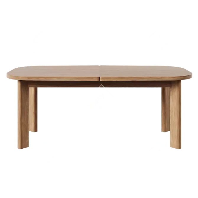 Extendable Oak Dining Table Corona 3D model image 4