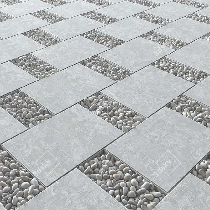 Smooth Stone Decor Asset - UVW Unwrap Geometry 3D model image 1