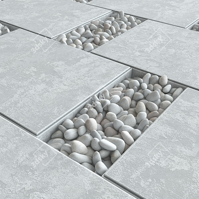 Smooth Stone Decor Asset - UVW Unwrap Geometry 3D model image 3