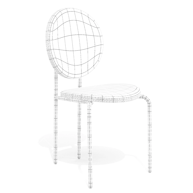  Michelle Low Back Dining Chair 3D model image 7