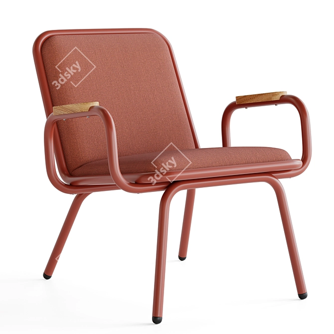 Green PBR Armchair Render Compatibility 3D model image 4