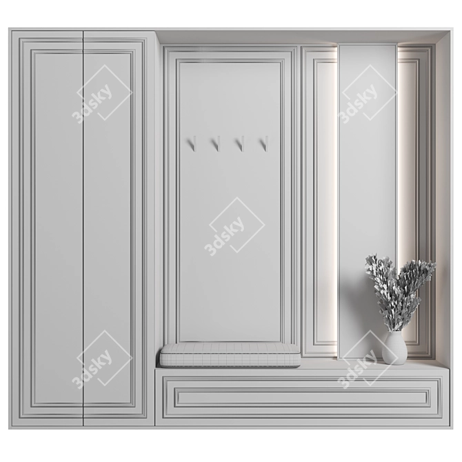 Modern Modular Hallway Furniture 3D model image 5