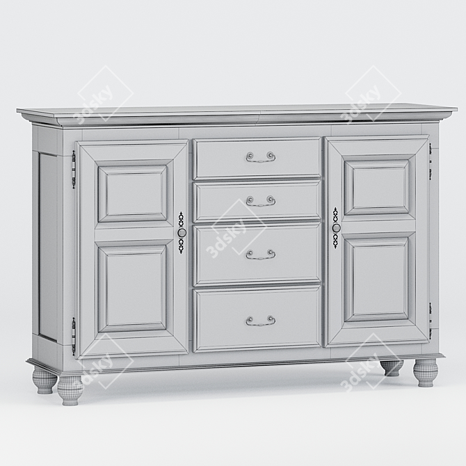 Classic Timberika 1-14 Dresser 3D model image 2