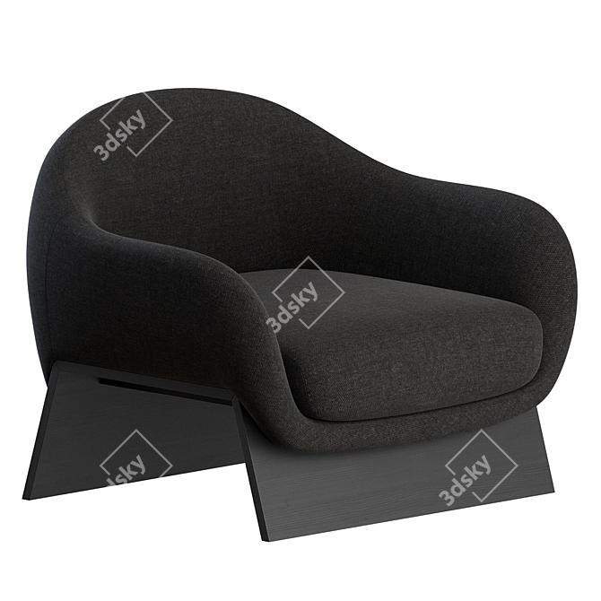 Modern Boolean Armchair by Bonaldo 3D model image 2