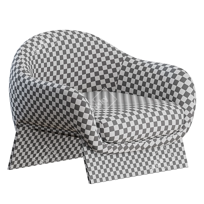 Modern Boolean Armchair by Bonaldo 3D model image 3
