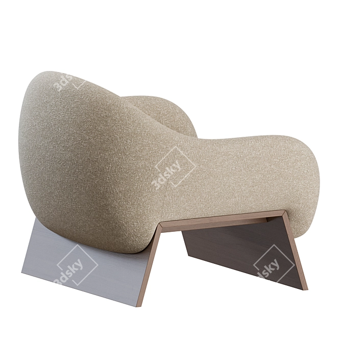 Modern Boolean Armchair by Bonaldo 3D model image 6