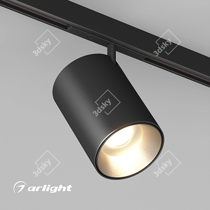 Classic Black Spot Light Fixture 3D model image 1