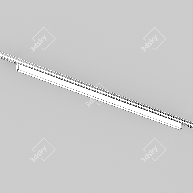 Microcosm Flat LED Track Light 3D model image 2