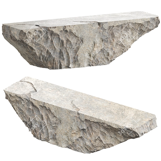 Custom Stone Island Table 3D model image 1