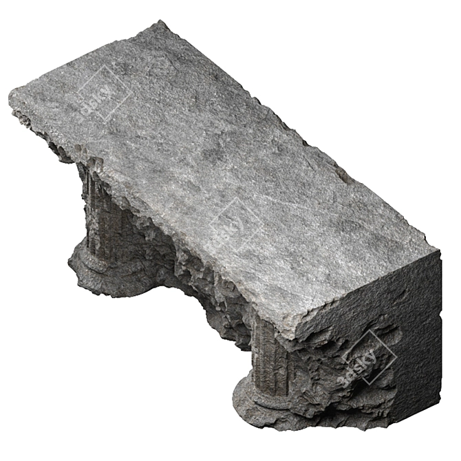 Custom Stone Island Table 3D model image 2