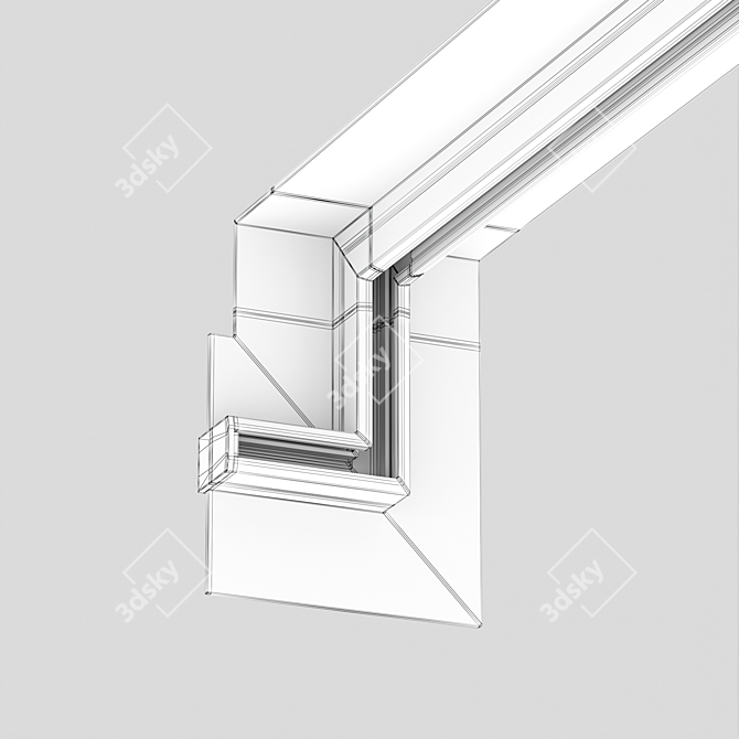 Angle Connector for Microcosm Track 3D model image 2