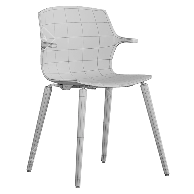 BRADO FRILL Kit224L Chair 3D model image 4