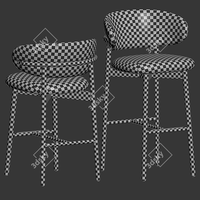 Elegant Oleandro Stool Calligaris Modern 3D model image 6