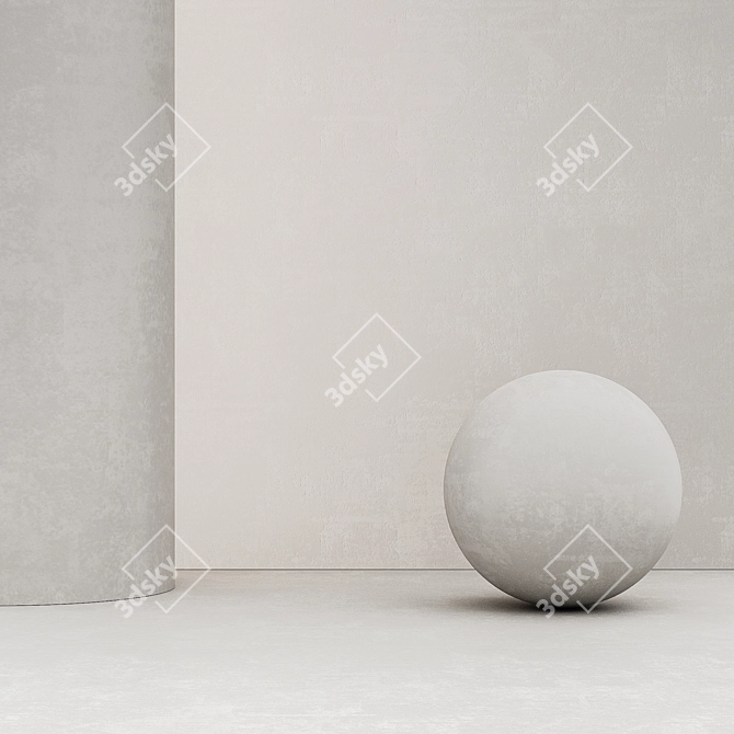 Customizable Decorative Plaster 3D model image 1