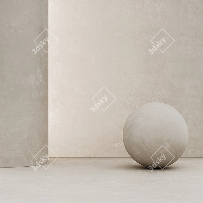 Colorable Decorative Plaster Texture 3D model image 1