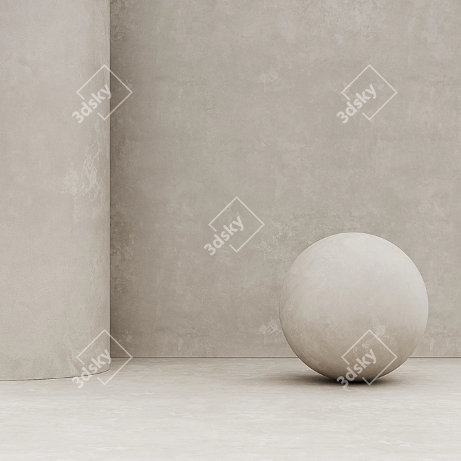 Colorable Decorative Plaster Texture 3D model image 5