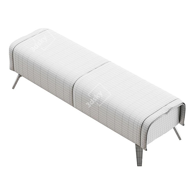 Modern Cuff Bench Design 3D model image 6