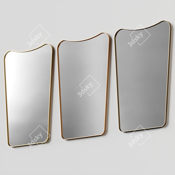 Title: Artesia Modern Decorative Wall Mirror 3D model image 5