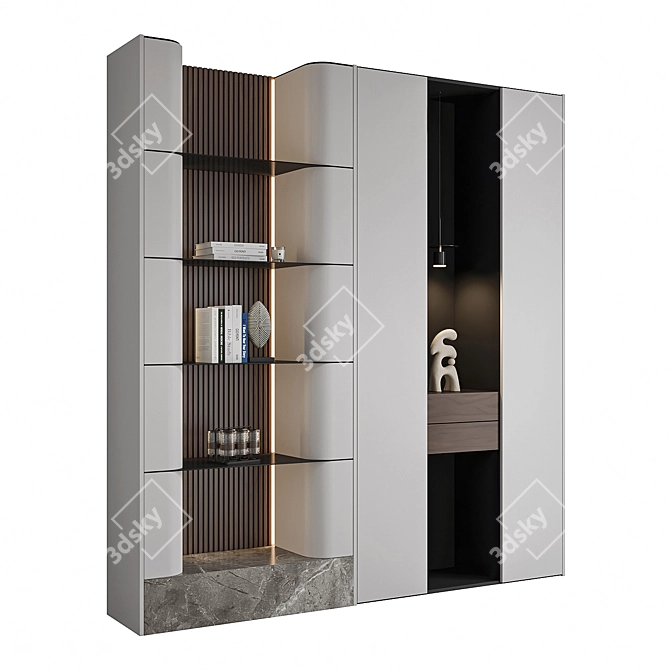 Contemporary Hallway Furniture Set 3D model image 1