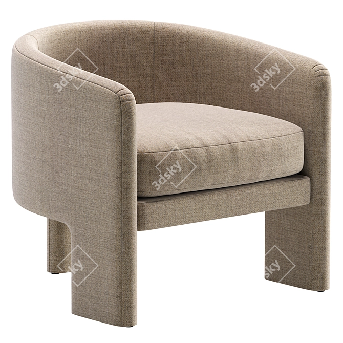 Elegant Shandy Armchair by Cazarina 3D model image 3